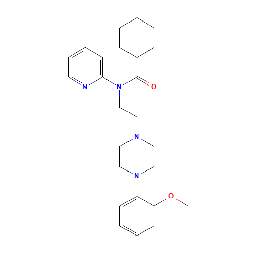 N-[2-[4-(2-methoxyphenyl)piperazin-1-yl]ethyl]-N-pyridin-2-ylcyclohexanecarboxamide (CAS: 162760-96-5) - Related Chemical Product