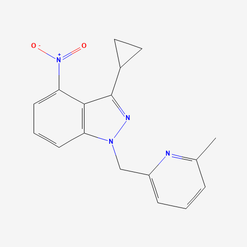 3-cyclopropyl-1-[(6-methylpyridin-2-yl)methyl]-4-nitroindazole (CAS: 1313410-24-0) - Related Chemical Product