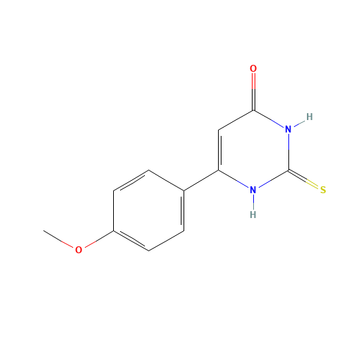 6-(4-methoxyphenyl)-2-sulfanylidene-1H-pyrimidin-4-one (CAS: 33166-87-9) - Chemical Structure and Molecular Formula 