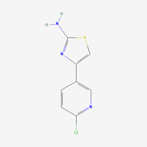 4-(6-chloropyridin-3-yl)-1,3-thiazol-2-amine (CAS: 885279-42-5) - Chemical Structure and Molecular Formula 