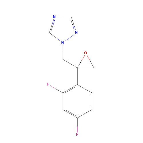 1-[[2-(2,4-difluorophenyl)oxiran-2-yl]methyl]-1,2,4-triazole (CAS: 86386-76-7) - Chemical Structure and Molecular Formula 