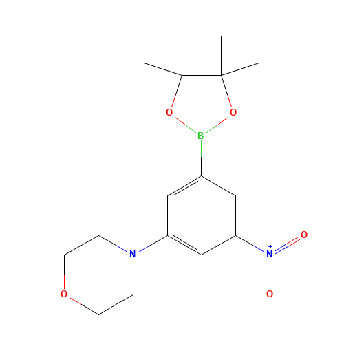 4-[3-nitro-5-(4,4,5,5-tetramethyl-1,3,2-dioxaborolan-2-yl)phenyl]morpholine (CAS: 1129540-90-4) - Related Chemical Product