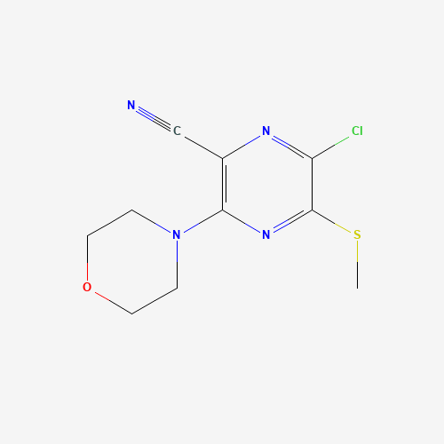 6-chloro-5-methylsulfanyl-3-morpholin-4-ylpyrazine-2-carbonitrile (CAS: 90601-39-1) - Chemical Structure and Molecular Formula 