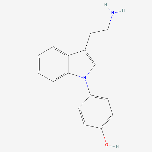 4-[3-(2-aminoethyl)indol-1-yl]phenol (CAS: 904085-95-6) - Chemical Structure and Molecular Formula 