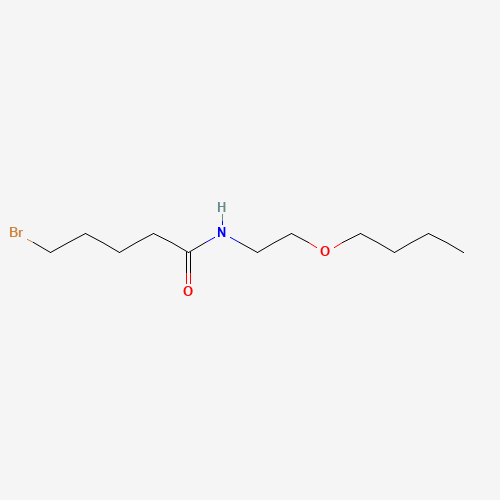 5-bromo-N-(2-butoxyethyl)pentanamide (CAS: 162688-33-7) - Chemical Structure and Molecular Formula 