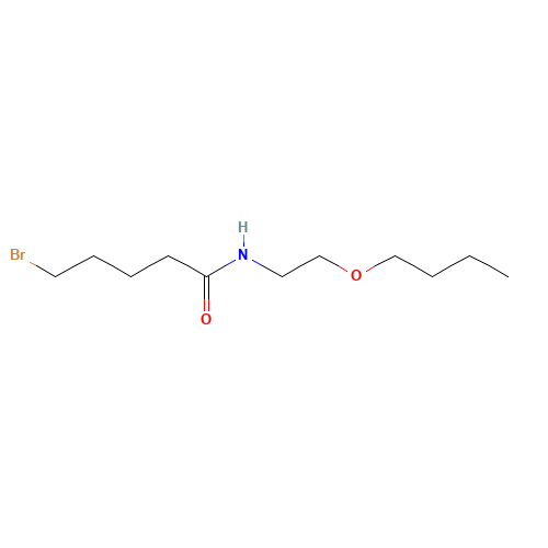 5-bromo-N-(2-butoxyethyl)pentanamide (CAS: 162688-33-7) - Chemical Structure and Molecular Formula 