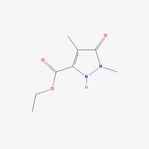 ethyl 2,4-dimethyl-3-oxo-1H-pyrazole-5-carboxylate (CAS: 51986-00-6) - Chemical Structure and Molecular Formula 
