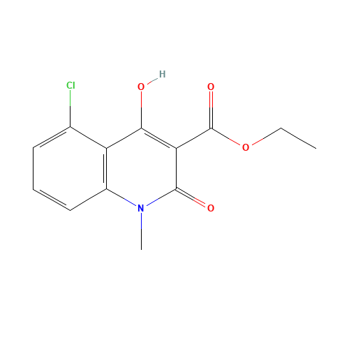 ethyl 5-chloro-4-hydroxy-1-methyl-2-oxoquinoline-3-carboxylate (CAS: 248282-10-2) - Chemical Structure and Molecular Formula 