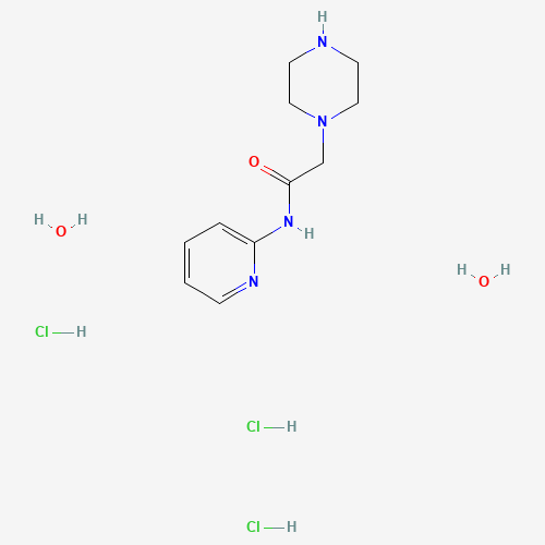 2-piperazin-1-yl-N-pyridin-2-ylacetamide;dihydrate;trihydrochloride (CAS: 496808-07-2) - Chemical Structure and Molecular Formula 