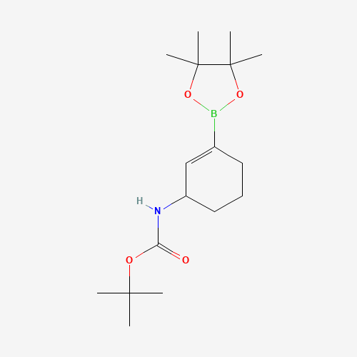 tert-butyl N-[3-(4,4,5,5-tetramethyl-1,3,2-dioxaborolan-2-yl)cyclohex-2-en-1-yl]carbamate (CAS: 1175298-10-8) - Related Chemical Product
