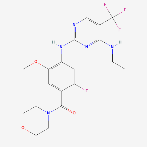 [4-[[4-(ethylamino)-5-(trifluoromethyl)pyrimidin-2-yl]amino]-2-fluoro-5-methoxyphenyl]-morpholin-4-ylmethanone (CAS: 1351761-44-8) - Related Chemical Product
