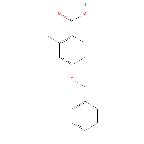 2-methyl-4-phenylmethoxybenzoic acid (CAS: 17819-91-9) - Chemical Structure and Molecular Formula 