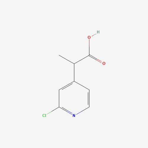 2-(2-chloropyridin-4-yl)propanoic acid (CAS: 1161362-25-9) - Chemical Structure and Molecular Formula 