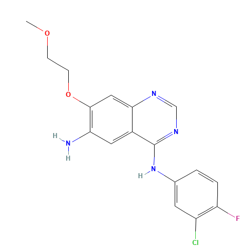 4-N-(3-chloro-4-fluorophenyl)-7-(2-methoxyethoxy)quinazoline-4,6-diamine (CAS: 402855-01-0) - Related Chemical Product