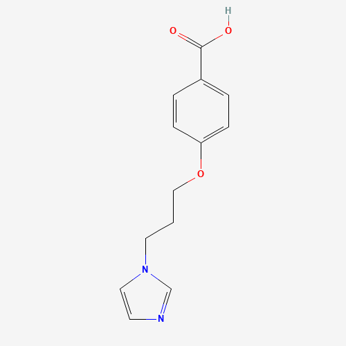 4-(3-imidazol-1-ylpropoxy)benzoic acid (CAS: 75912-95-7) - Chemical Structure and Molecular Formula 