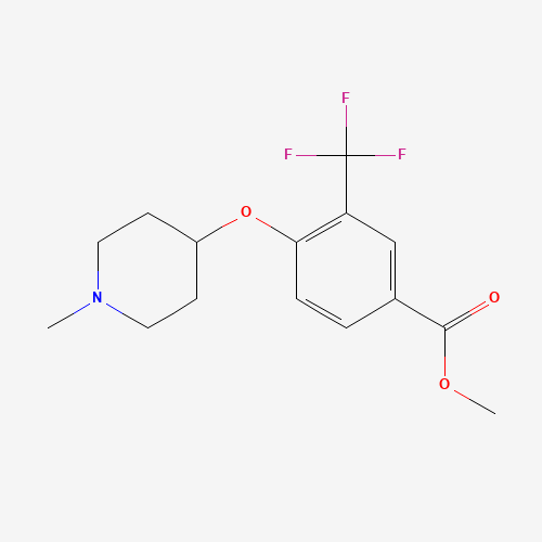 methyl 4-(1-methylpiperidin-4-yl)oxy-3-(trifluoromethyl)benzoate (CAS: 1318242-89-5) - Related Chemical Product