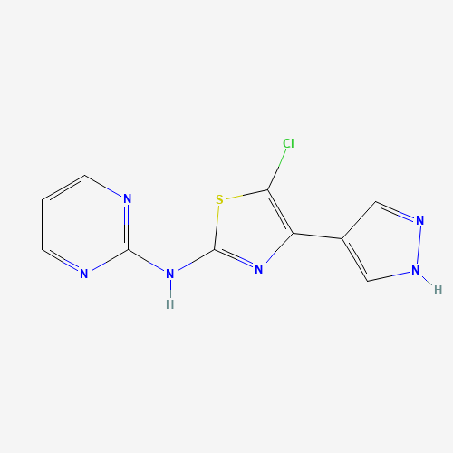 5-chloro-4-(1H-pyrazol-4-yl)-N-pyrimidin-2-yl-1,3-thiazol-2-amine (CAS: 1235313-07-1) - Related Chemical Product