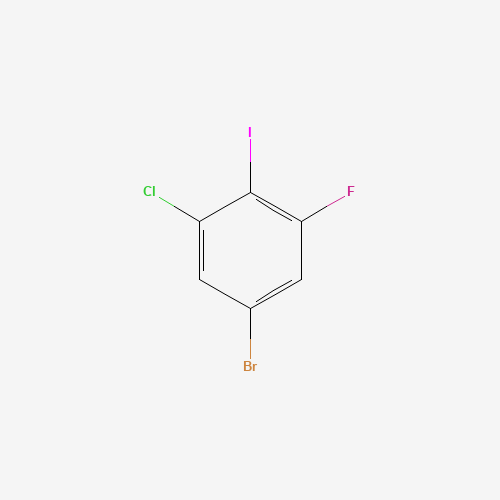 5-bromo-1-chloro-3-fluoro-2-iodobenzene (CAS: 83027-73-0) - Chemical Structure and Molecular Formula 