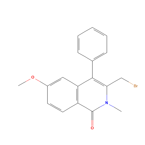 3-(bromomethyl)-6-methoxy-2-methyl-4-phenylisoquinolin-1-one (CAS: 405165-76-6) - Related Chemical Product