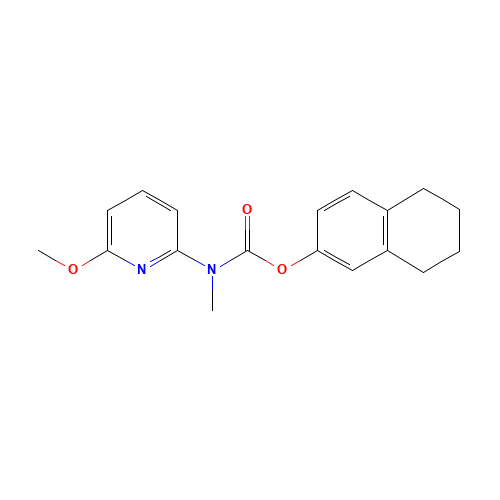 5,6,7,8-tetrahydronaphthalen-2-yl N-(6-methoxypyridin-2-yl)-N-methylcarbamate (CAS: 88678-34-6) - Related Chemical Product