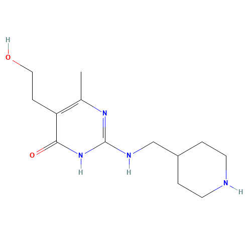 5-(2-hydroxyethyl)-6-methyl-2-(piperidin-4-ylmethylamino)-1H-pyrimidin-4-one (CAS: 1241669-40-8) - Related Chemical Product