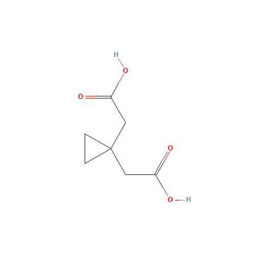 2-[1-(carboxymethyl)cyclopropyl]acetic acid (CAS: 70197-77-2) - Chemical Structure and Molecular Formula 