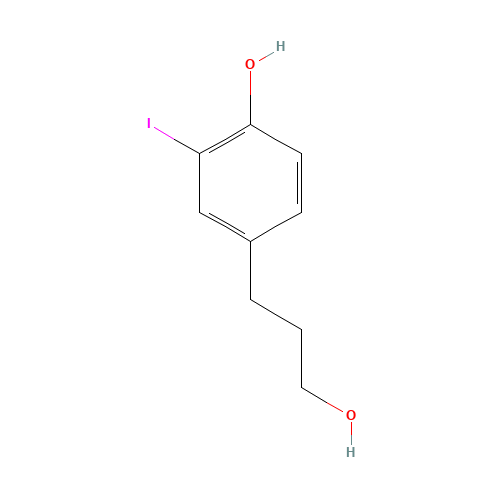 4-(3-hydroxypropyl)-2-iodophenol (CAS: 910303-09-2) - Chemical Structure and Molecular Formula 