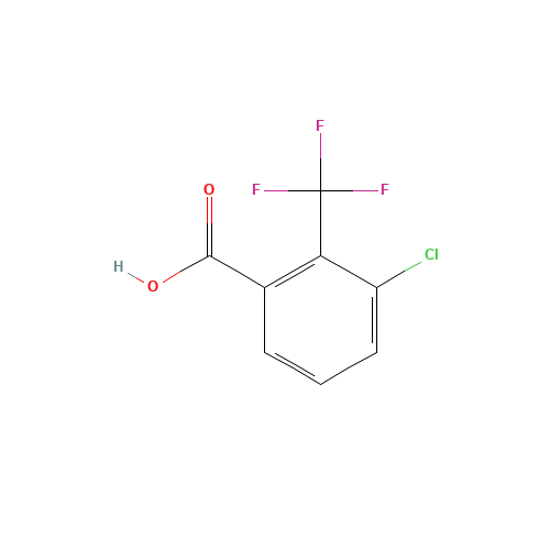 3-chloro-2-(trifluoromethyl)benzoic acid (CAS: 857061-43-9) - Chemical Structure and Molecular Formula 