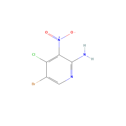 5-bromo-4-chloro-3-nitropyridin-2-amine (CAS: 942947-95-7) - Chemical Structure and Molecular Formula 