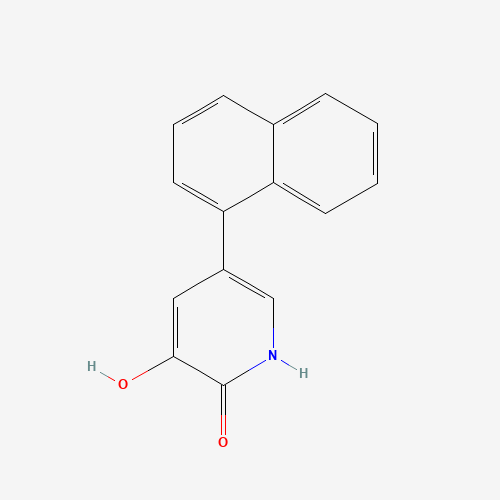 3-hydroxy-5-naphthalen-1-yl-1H-pyridin-2-one (CAS: 1333146-08-9) - Chemical Structure and Molecular Formula 