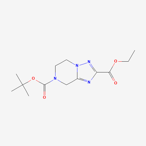 7-O-tert-butyl 2-O-ethyl 6,8-dihydro-5H-[1,2,4]triazolo[1,5-a]pyrazine-2,7-dicarboxylate (CAS: 265643-94-5) - Related Chemical Product