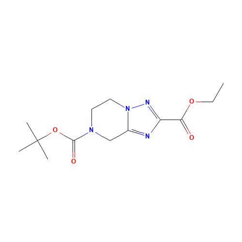 7-O-tert-butyl 2-O-ethyl 6,8-dihydro-5H-[1,2,4]triazolo[1,5-a]pyrazine-2,7-dicarboxylate (CAS: 265643-94-5) - Related Chemical Product