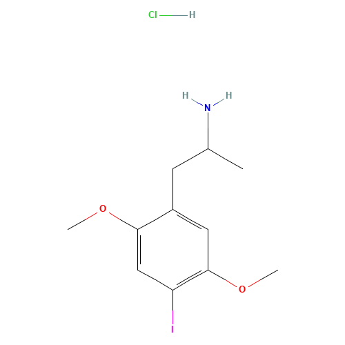 1-(4-iodo-2,5-dimethoxyphenyl)propan-2-amine;hydrochloride (CAS: 82830-44-2) - Related Chemical Product