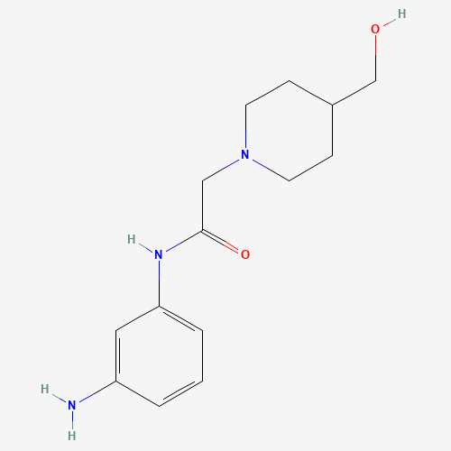 N-(3-aminophenyl)-2-[4-(hydroxymethyl)piperidin-1-yl]acetamide (CAS: 1094683-30-3) - Related Chemical Product