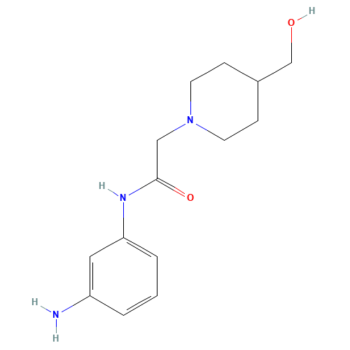 N-(3-aminophenyl)-2-[4-(hydroxymethyl)piperidin-1-yl]acetamide (CAS: 1094683-30-3) - Related Chemical Product