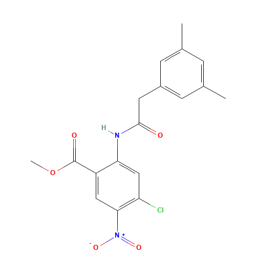 methyl 4-chloro-2-[[2-(3,5-dimethylphenyl)acetyl]amino]-5-nitrobenzoate (CAS: 199861-67-1) - Related Chemical Product