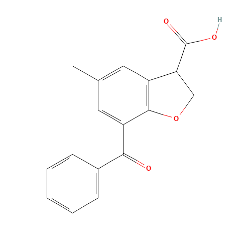 7-benzoyl-5-methyl-2,3-dihydro-1-benzofuran-3-carboxylic acid (CAS: 91503-30-9) - Related Chemical Product