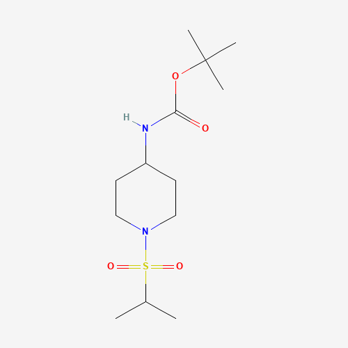 tert-butyl N-(1-propan-2-ylsulfonylpiperidin-4-yl)carbamate (CAS: 483366-18-3) - Chemical Structure and Molecular Formula 