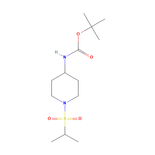 tert-butyl N-(1-propan-2-ylsulfonylpiperidin-4-yl)carbamate (CAS: 483366-18-3) - Related Chemical Product