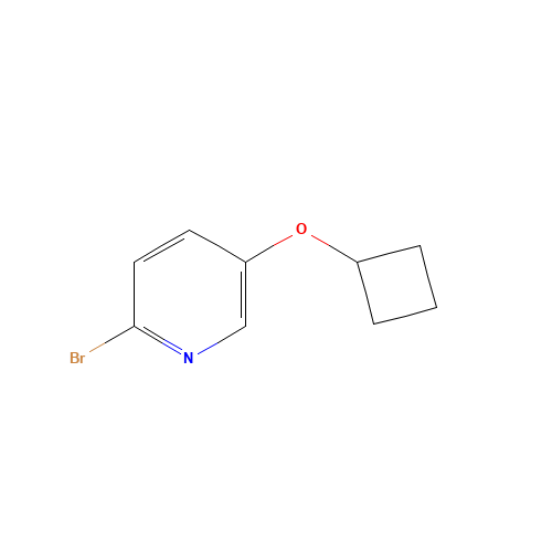 2-bromo-5-cyclobutyloxypyridine (CAS: 1177269-07-6) - Chemical Structure and Molecular Formula 