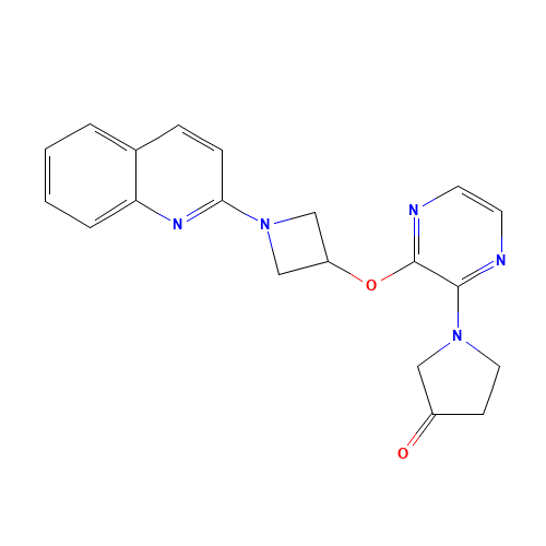 1-[3-(1-quinolin-2-ylazetidin-3-yl)oxypyrazin-2-yl]pyrrolidin-3-one (CAS: 1350607-83-8) - Related Chemical Product