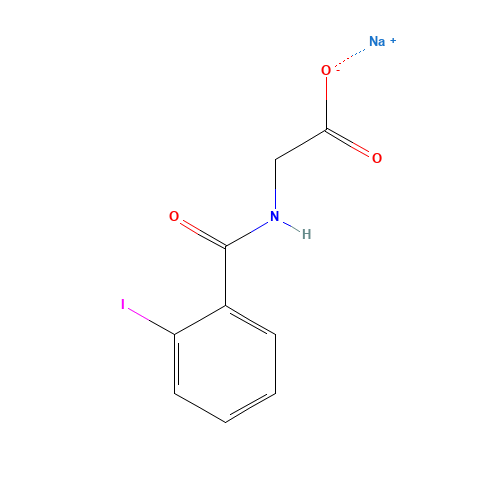 sodium;2-[(2-iodobenzoyl)amino]acetate (CAS: 133-17-5) - Related Chemical Product
