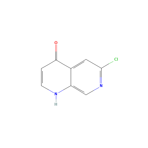 6-chloro-1H-1,7-naphthyridin-4-one (CAS: 1214241-98-1) - Chemical Structure and Molecular Formula 