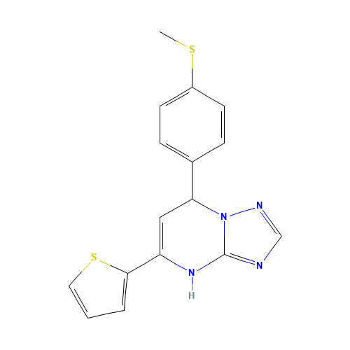 7-(4-methylsulfanylphenyl)-5-thiophen-2-yl-1,7-dihydro-[1,2,4]triazolo[1,5-a]pyrimidine (CAS: 423136-44-1) - Related Chemical Product