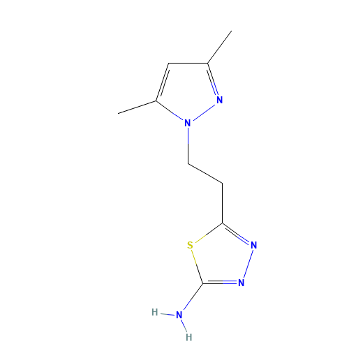 5-[2-(3,5-dimethylpyrazol-1-yl)ethyl]-1,3,4-thiadiazol-2-amine (CAS: 957484-31-0) - Related Chemical Product