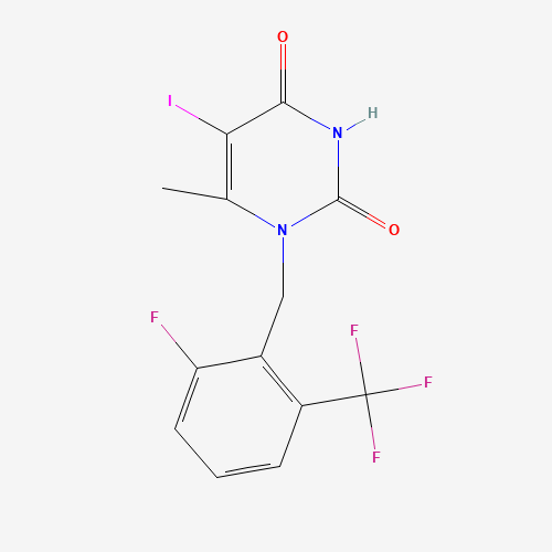 1-[[2-fluoro-6-(trifluoromethyl)phenyl]methyl]-5-iodo-6-methylpyrimidine-2,4-dione (CAS: 1150560-54-5) - Related Chemical Product