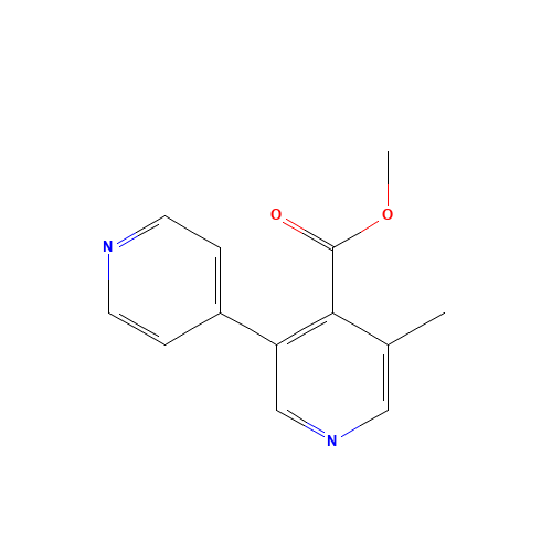 methyl 3-methyl-5-pyridin-4-ylpyridine-4-carboxylate (CAS: 1417190-17-0) - Chemical Structure and Molecular Formula 