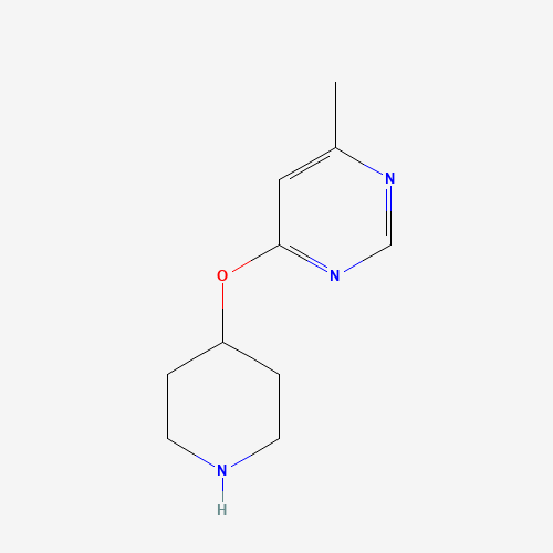 4-methyl-6-piperidin-4-yloxypyrimidine (CAS: 1208254-87-8) - Chemical Structure and Molecular Formula 