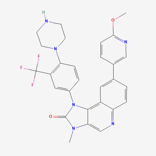 8-(6-methoxypyridin-3-yl)-3-methyl-1-[4-piperazin-1-yl-3-(trifluoromethyl)phenyl]imidazo[4,5-c]quinolin-2-one (CAS: 915020-55-2) - Related Chemical Product