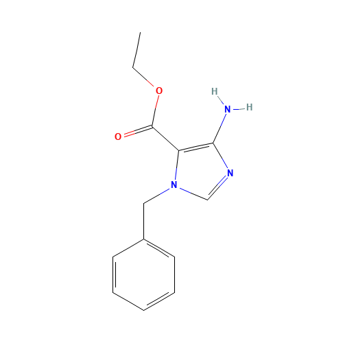 ethyl 5-amino-3-[(4-methoxyphenyl)methyl]imidazole-4-carboxylate (CAS: 630413-89-7) - Chemical Structure and Molecular Formula 